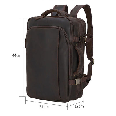 Vintage Leather Travel Backpack - DELLMONT