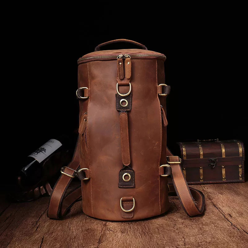 Vintage Leather Travel Backpack - DELLMONT