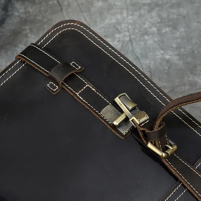 Leather Business Travel Briefcase Backpack - DELLMONT