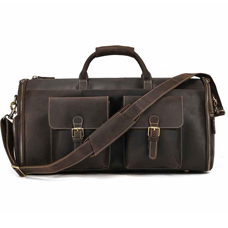 Lufan Weekender Leather Travel Duffle Bag - DELLMONT