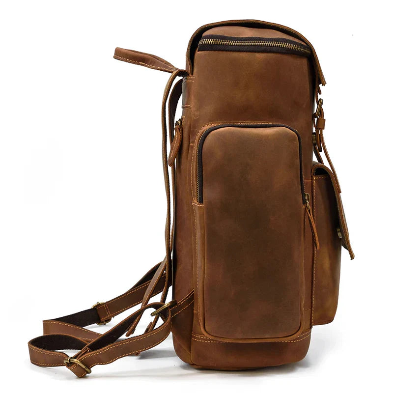 Vintage Leather Travel Backpack - DELLMONT